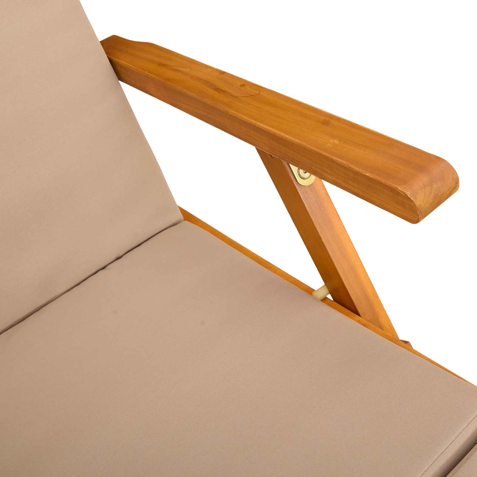 Liegestuhl zum Verstellen und Klappen mit Kissen 2 pcs Rot