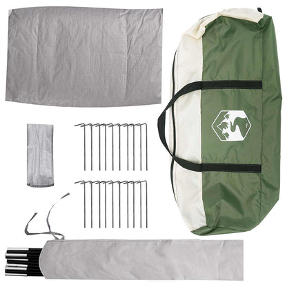Tipi Zelt mit Dach Armeegrün 18-Personen Polyester und Stahl