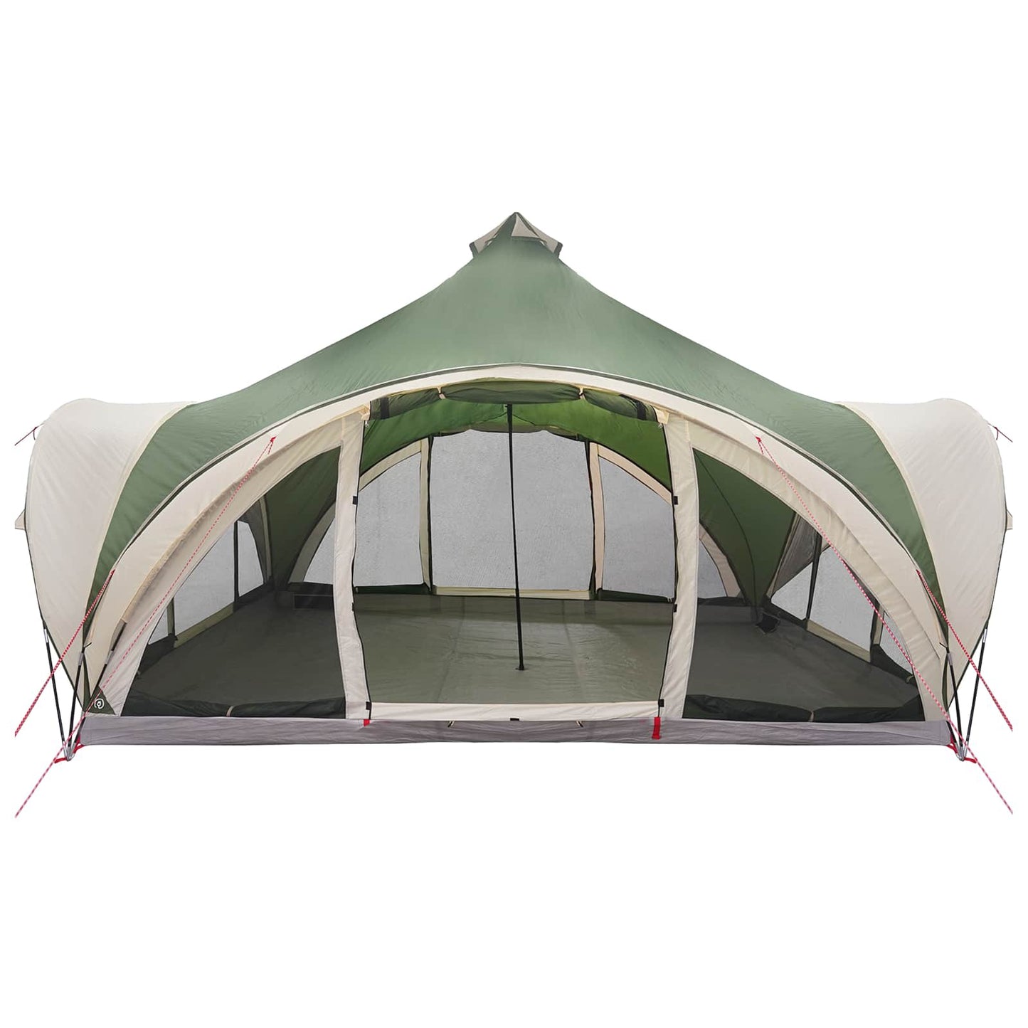 Tipi Zelt mit Dach Armeegrün 18-Personen Polyester und Stahl
