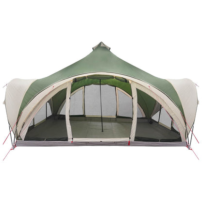 Tipi Zelt mit Dach Armeegrün 18-Personen Polyester und Stahl