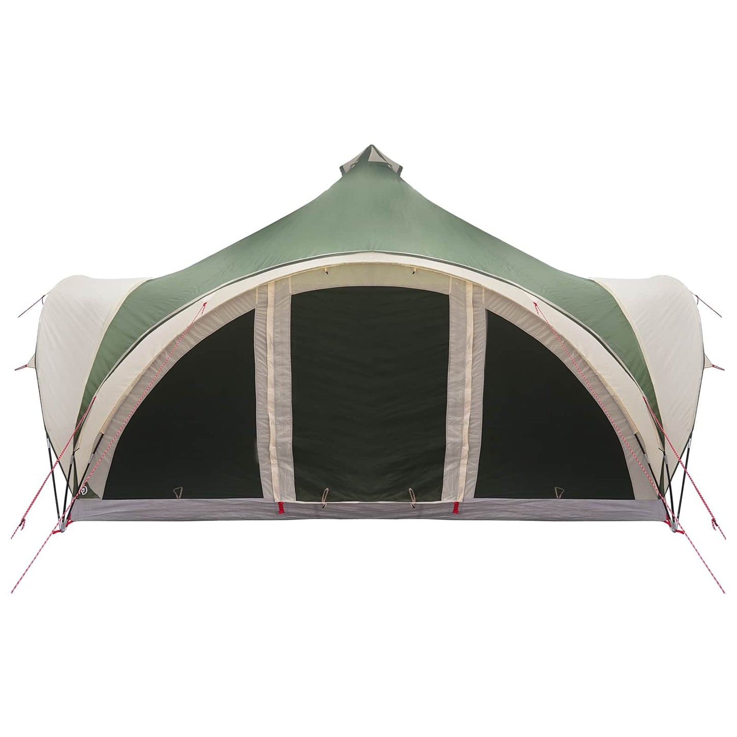 Tipi Zelt mit Dach Armeegrün 18-Personen Polyester und Stahl