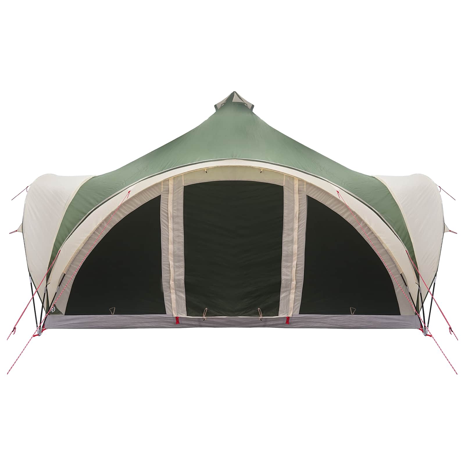Tipi Zelt mit Dach Armeegrün 18-Personen Polyester und Stahl