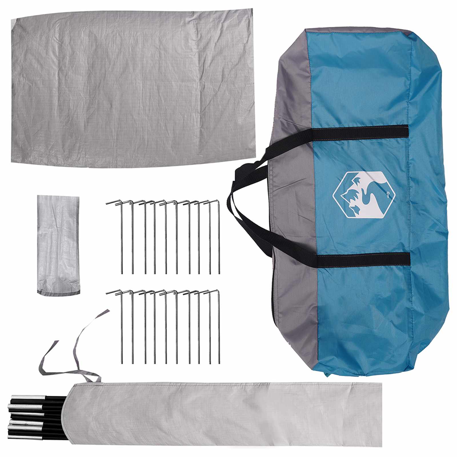 Tipi Zelt mit Dach Armeegrün 18-Personen Polyester und Stahl