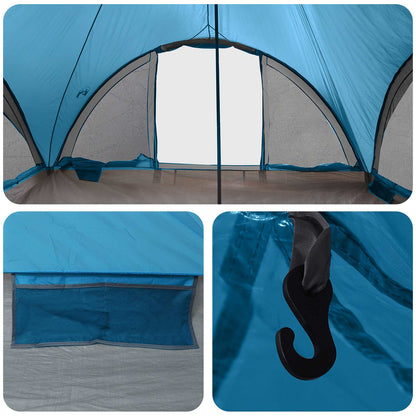 Tipi Zelt mit Dach Armeegrün 18-Personen Polyester und Stahl