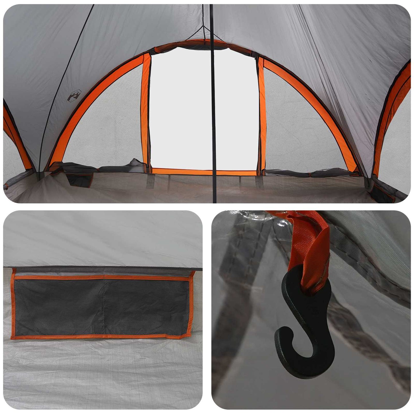 Tipi Zelt mit Dach Armeegrün 18-Personen Polyester und Stahl
