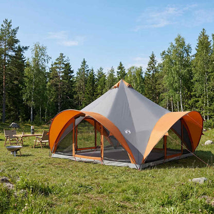 Tipi Zelt mit Dach Armeegrün 18-Personen Polyester und Stahl