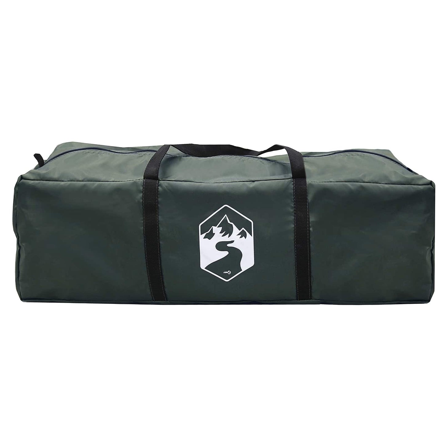 Tipi Zelt mit Dach Armeegrün 18-Personen Polyester und Stahl