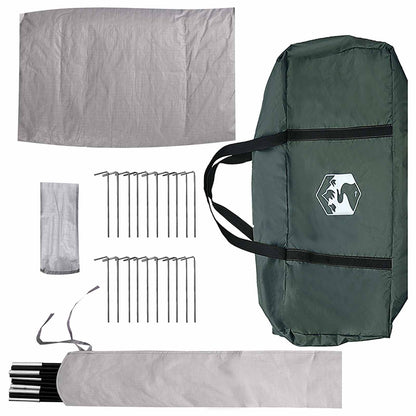 Tipi Zelt mit Dach Armeegrün 18-Personen Polyester und Stahl