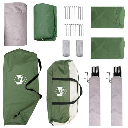 Seitenzelt Olivegrün 410 x 410 x 250 cm Polyester und Stahl