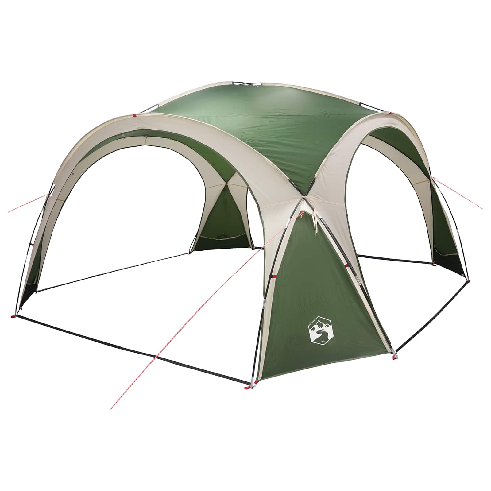 Seitenzelt Olivegrün 410 x 410 x 250 cm Polyester und Stahl