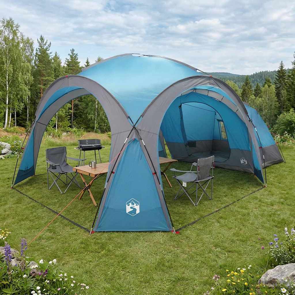 Seitenzelt Olivegrün 410 x 410 x 250 cm Polyester und Stahl