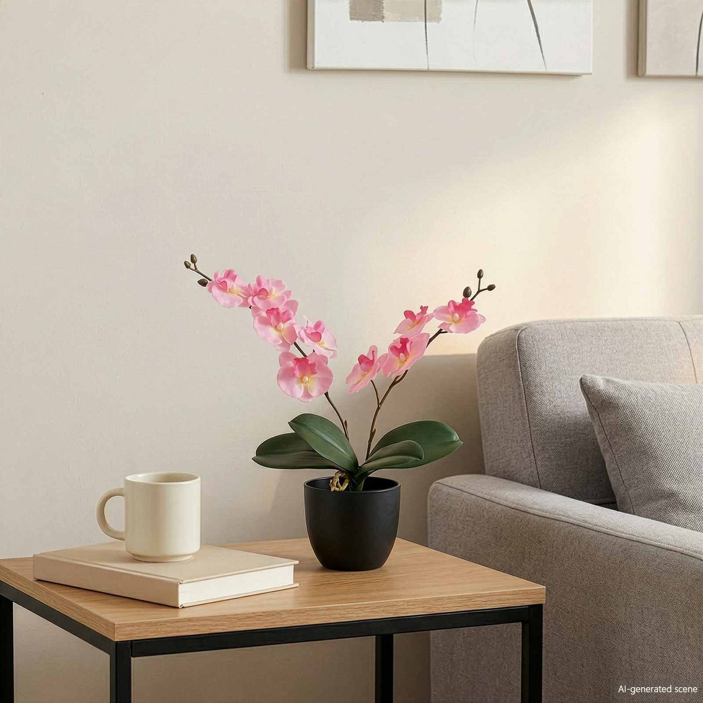 vidaXL Künstliche Orchideen Pflanze Rot 36 x 10 x 30 cm