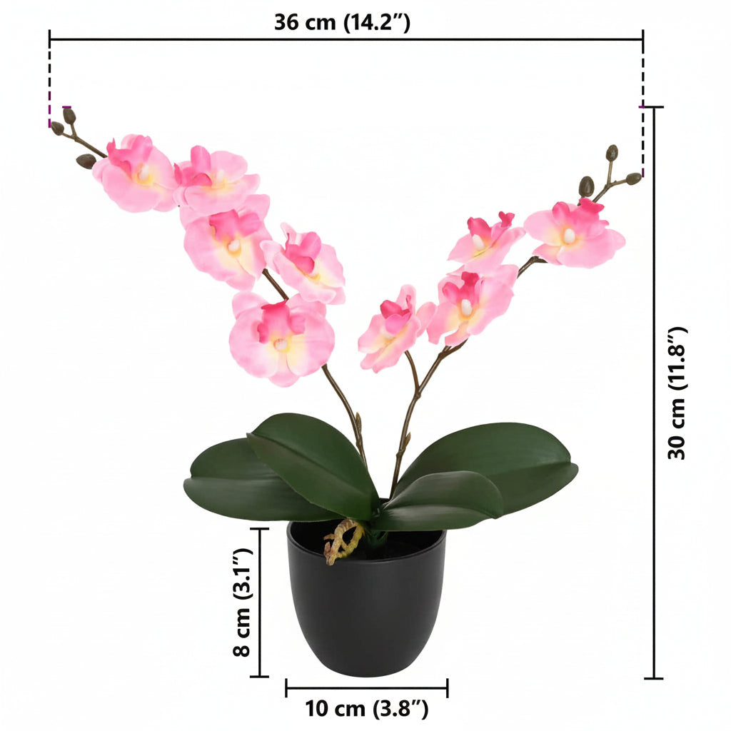 vidaXL Künstliche Orchideen Pflanze Rot 36 x 10 x 30 cm