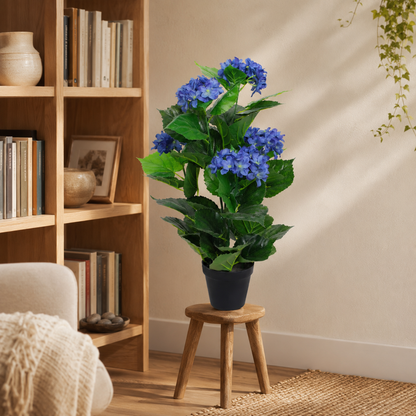 Künstliche Hortensie im Topf – 60 cm hohe Deko für Wohnräume