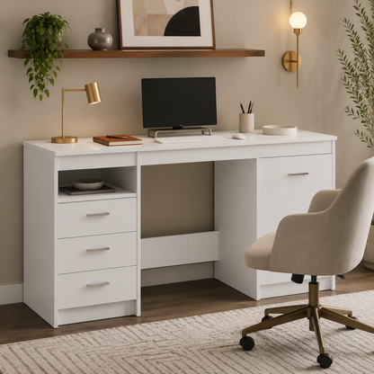 Eleganter Schreibtisch mit viel Stauraum, 140 x 50cm