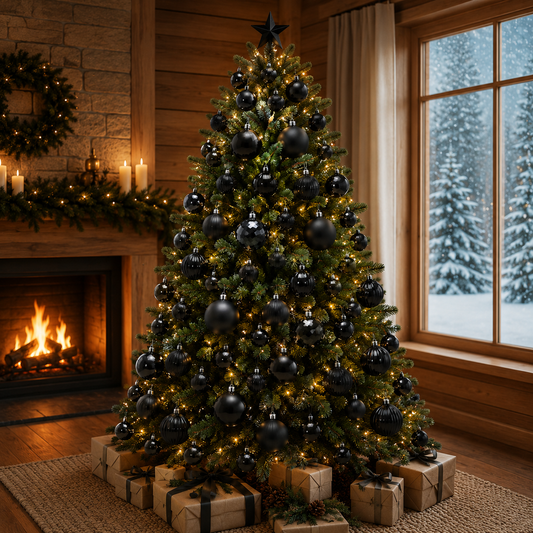 100 Weihnachtskugeln in versch. Größen und Designs