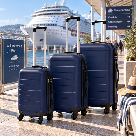Hartschalen-Trolley-Set aus ABS mit 360-Grad-Rollen
