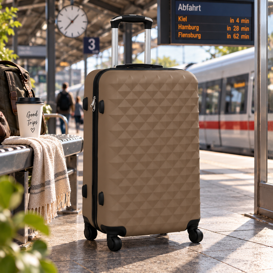 Hartschalen-Trolley aus ABS, mit 360-Grad-Rollen