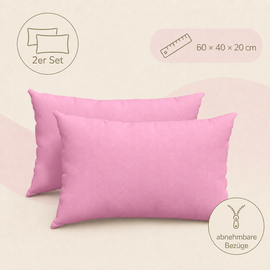 Große Sofakissen 60 x 40 cm im 2er Pack
