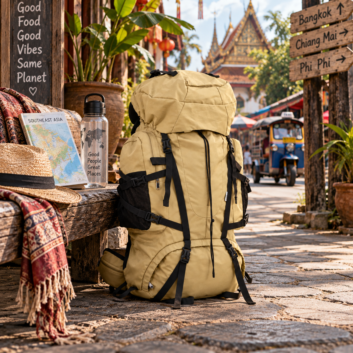 Wanderrucksack 80L, Oxford-Gewebe