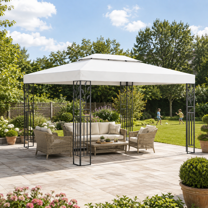 Gartenpavillon mit Doppeldach, für Grill- und Familienfeiern