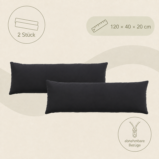 Moderne Zierkissen / Sofakissen in 120cm länge, waschbar